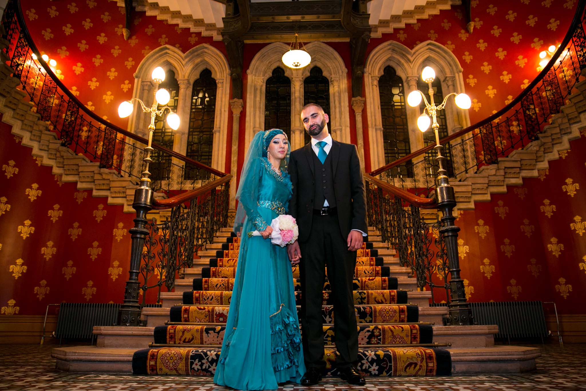 Indian Wedding Photography of Indian Wedding couple by MAKSAM London Photographer at the Renaissance Hotel Kings Cross