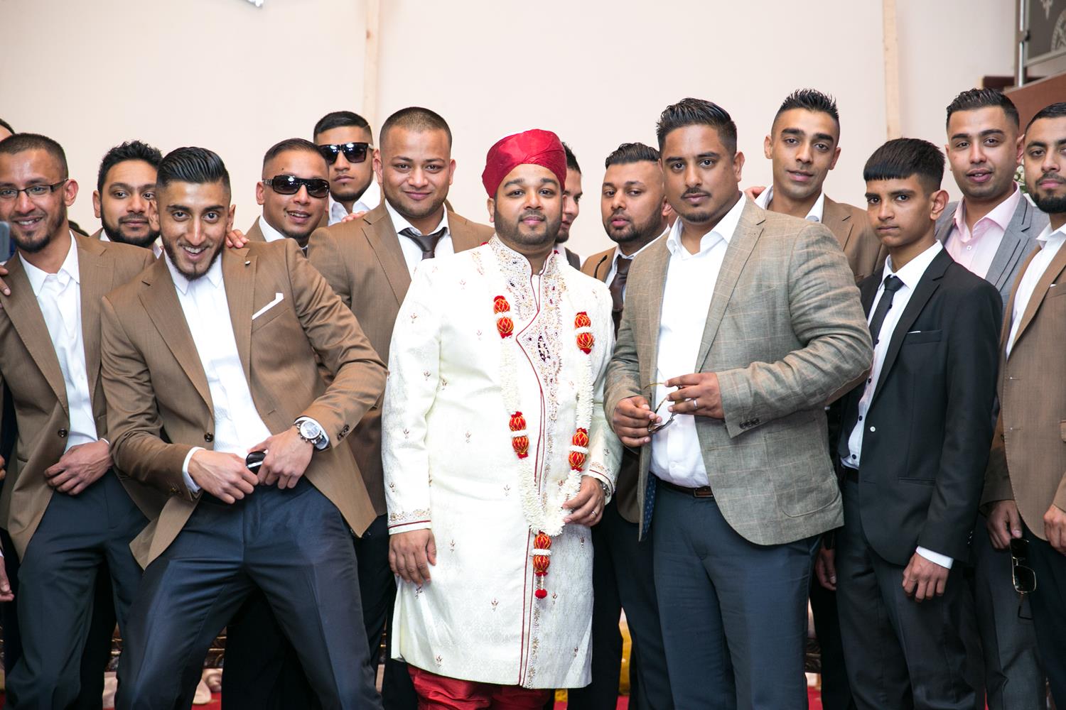 Wedding Photography of Groom and friends at Bengali Wedding by MAKSAM London Photographer