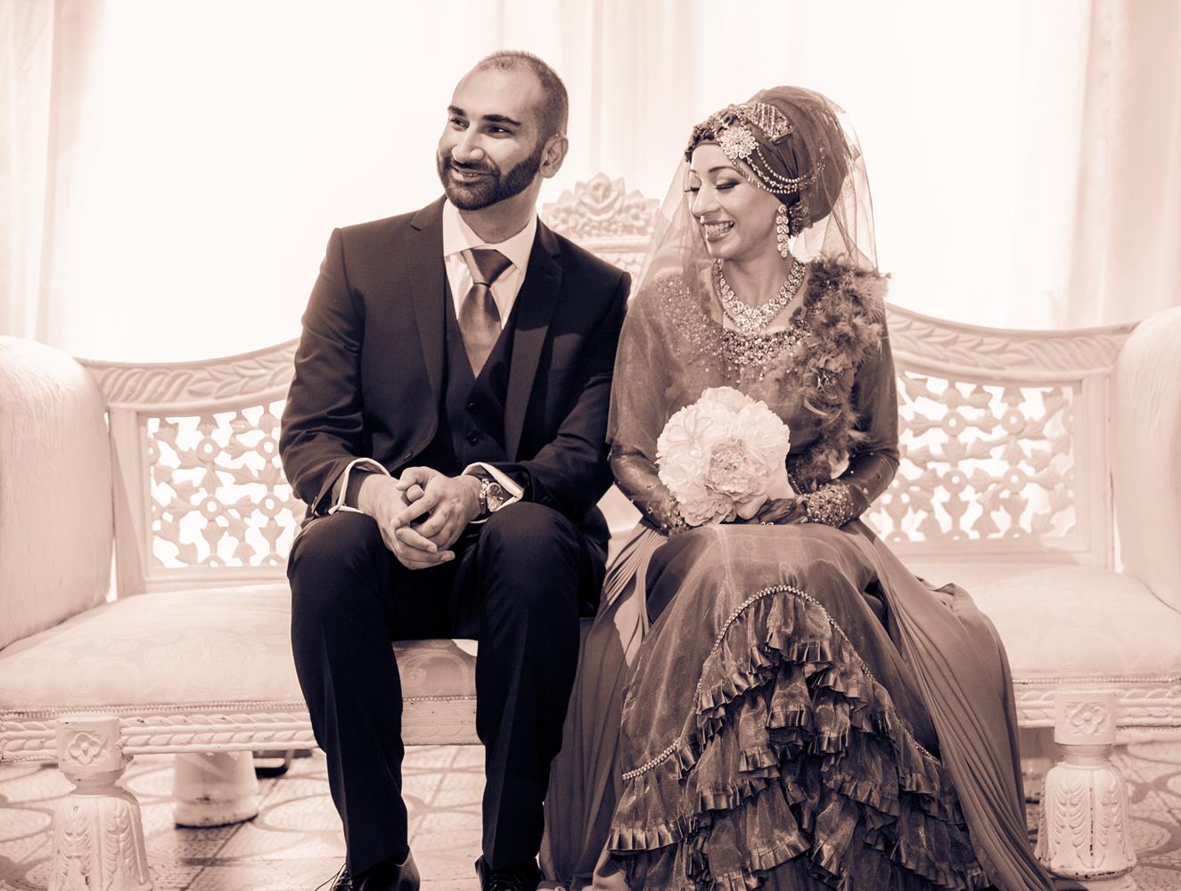 Wedding Photography of Indian Wedding couple by MAKSAM London Photographer