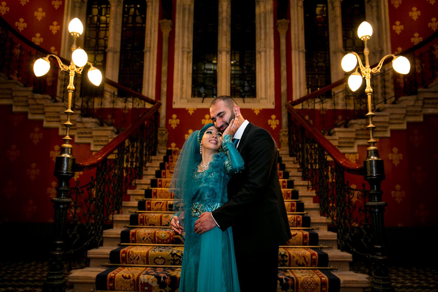 Wedding Photography of Asian Wedding couple by MAKSAM London Photographer at the Renaissance Hotel Kings Cross