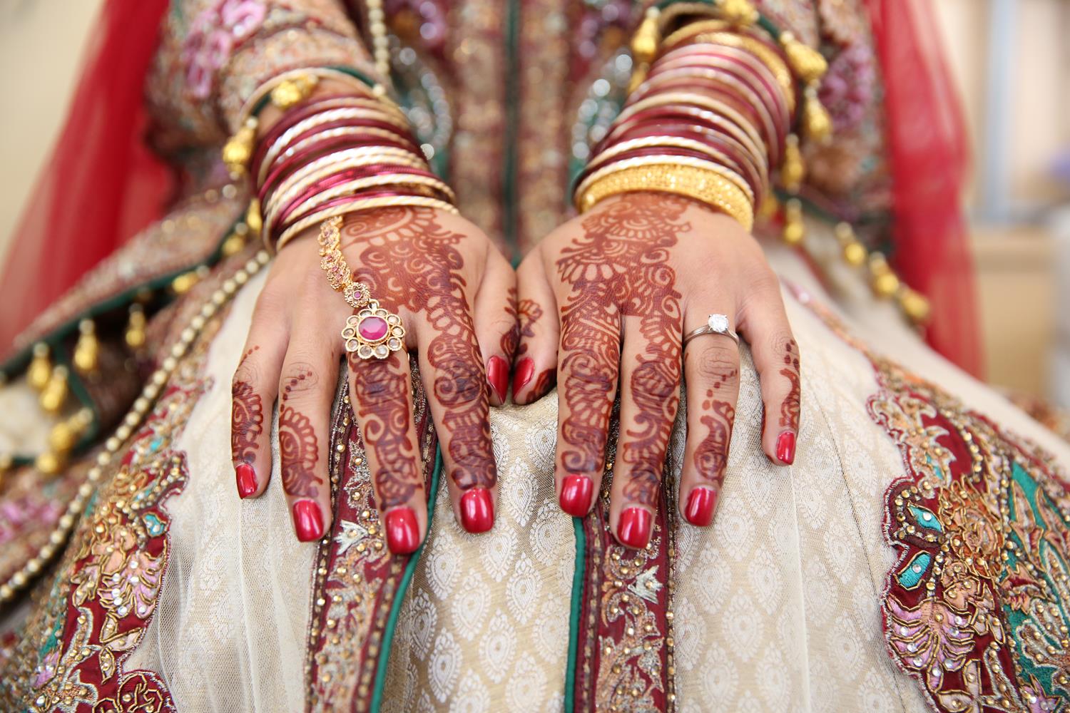 Wedding Photography of Brides hands by MAKSAM Photographer London