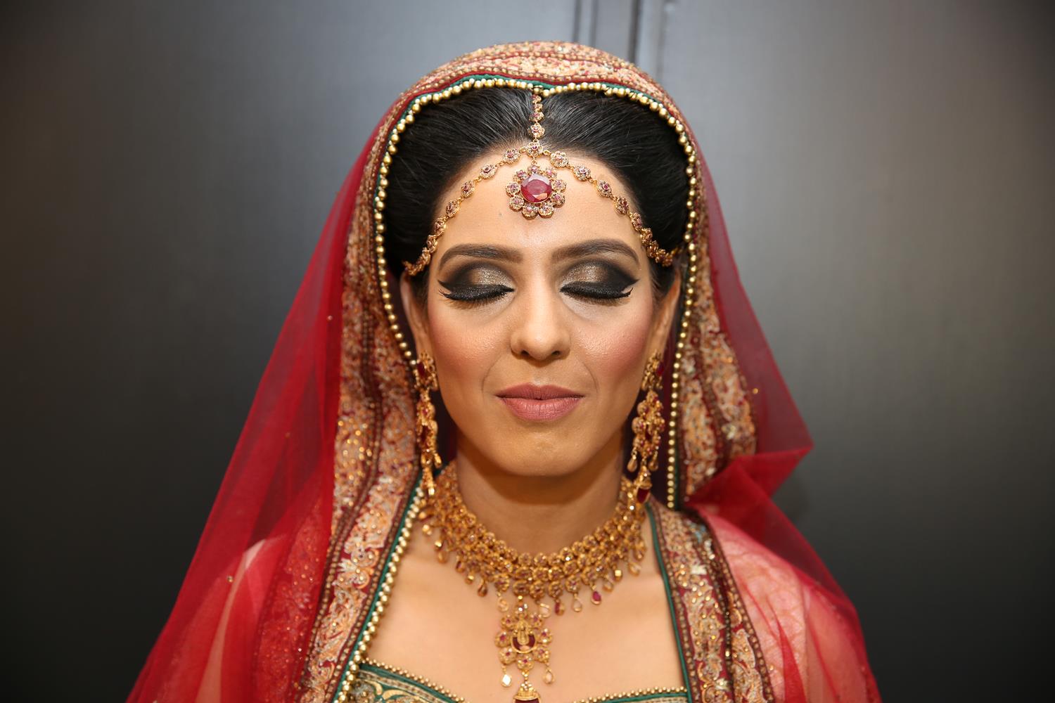 Portrait Photography of Bride at her Asian Wedding by MAKSAM Photography London