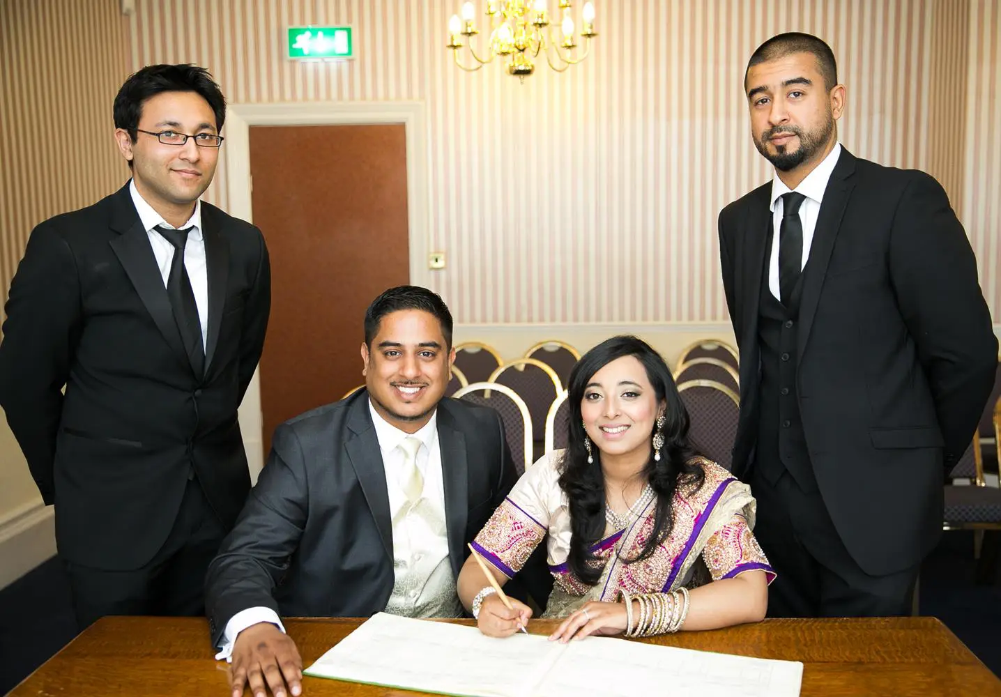 Registry Photography of couple and witnesses by MAKSAM Photography