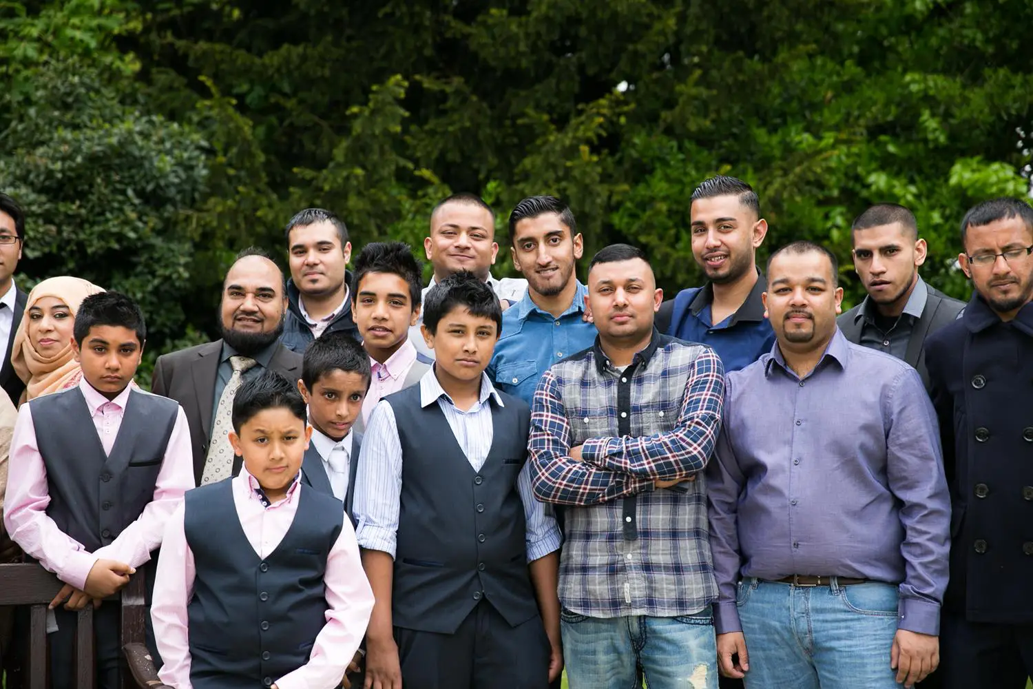 Black and White group Registry Photograph of family by MAKSAM Photography