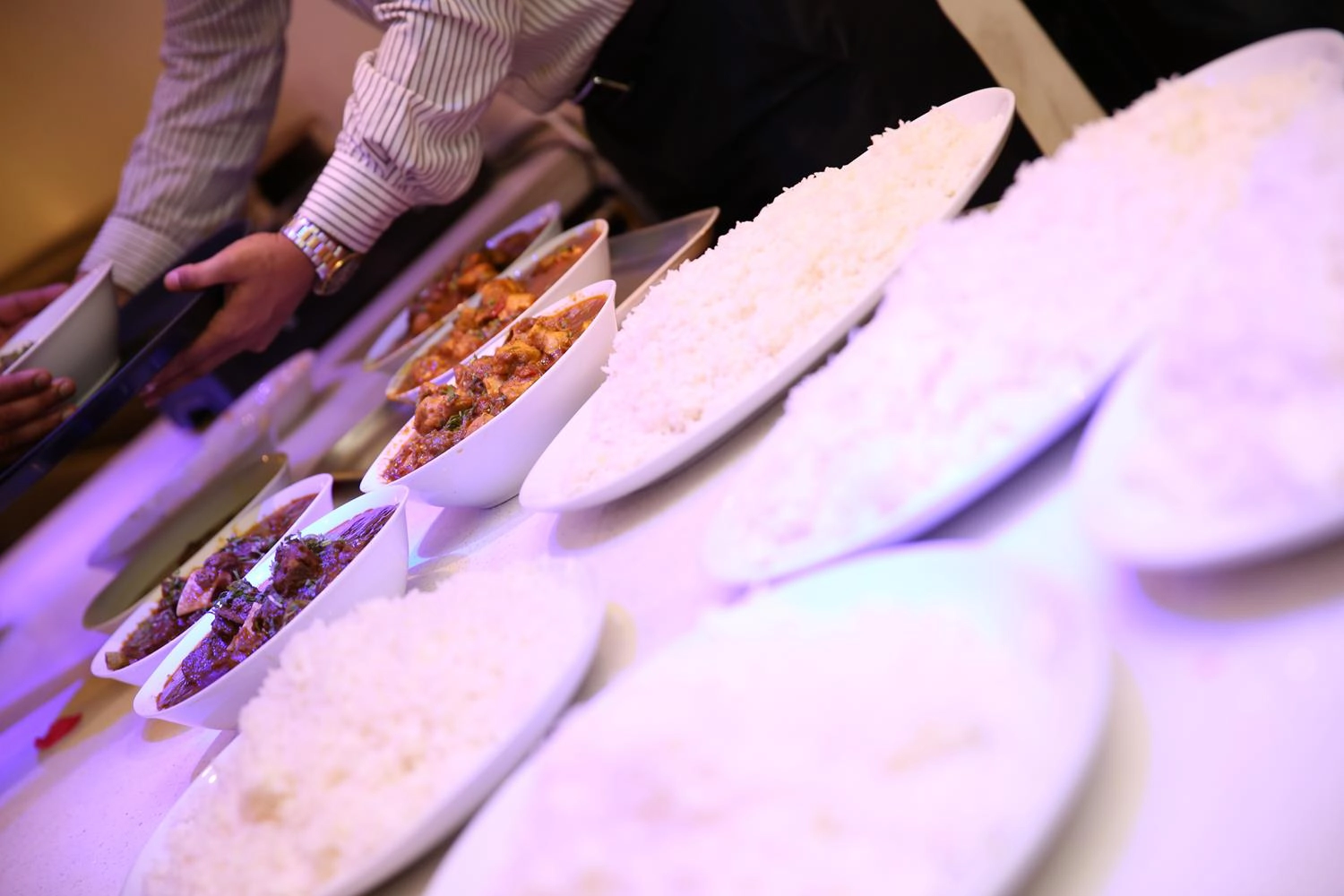 Rice at an Indian Wedding Dinner by MAKSAM Photography