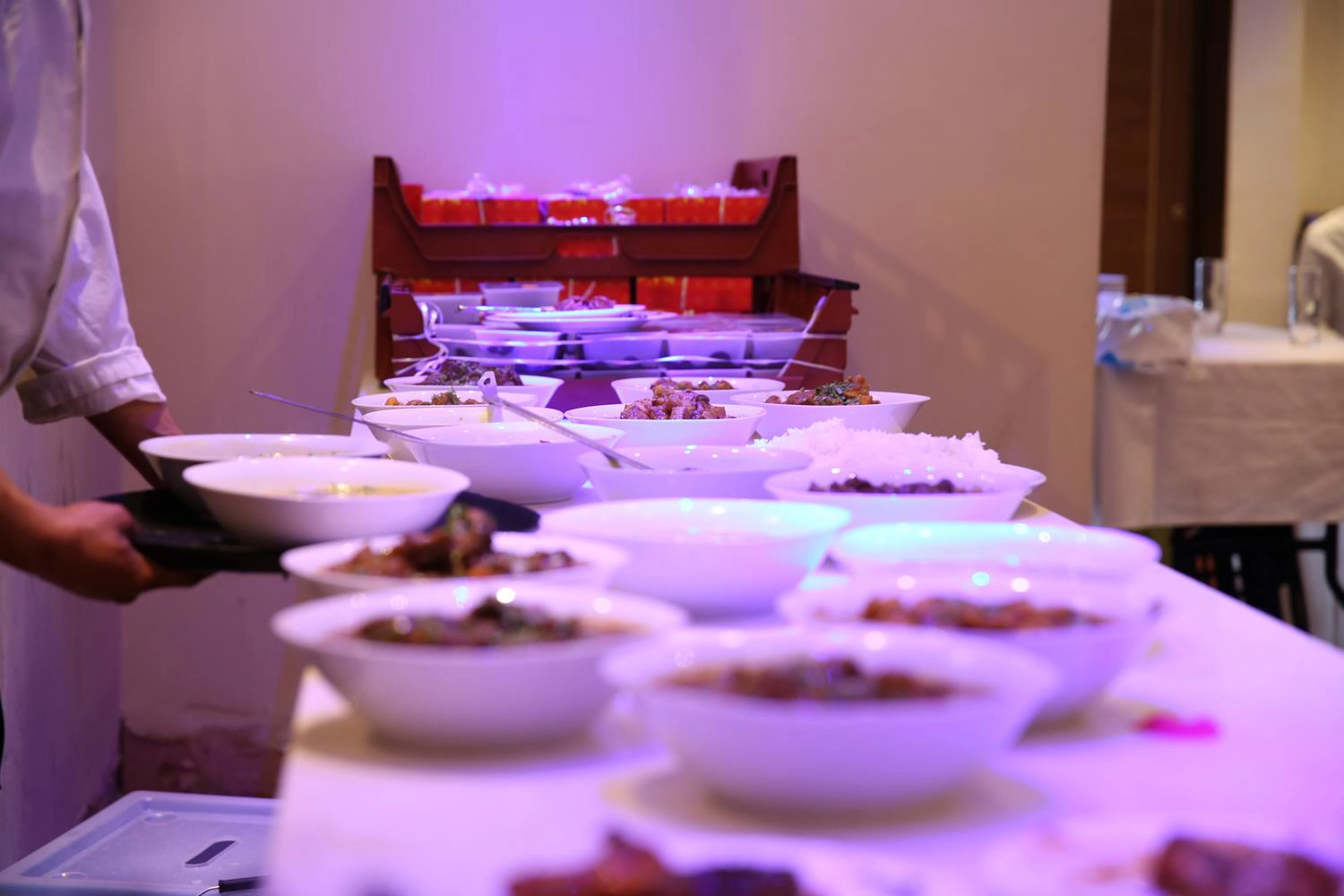 Food at an Indian Wedding Dinner by MAKSAM Photography
