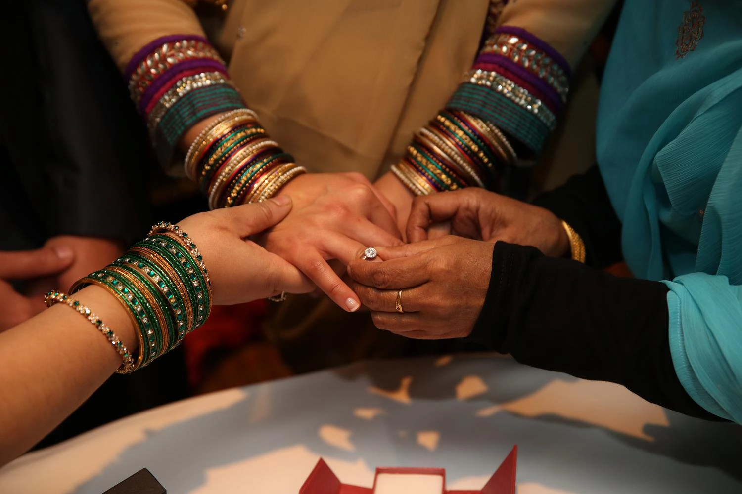 Engagement Ring exchange Indian Wedding Photography London by MAKSAM Photography