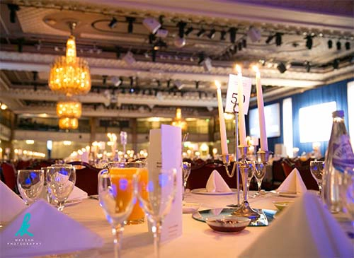 Dinner Table at English Wedding in London by MAKSAM Photography